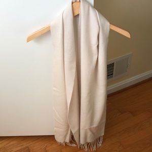 Cream Saks Fifth Avenue Cashmere Scarf